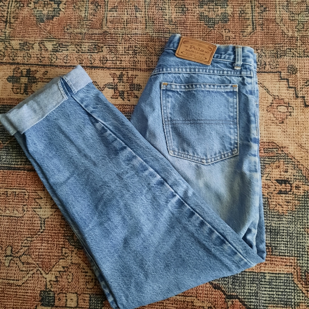 VINTAGE POLO RALPH LAUREN  light wash high-waisted Womens size 8